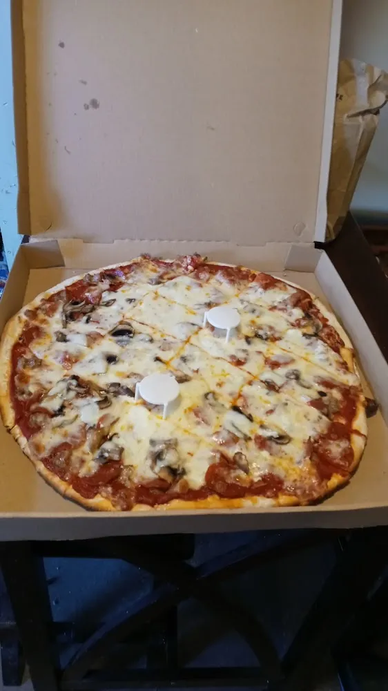 Sausage Mushroom and Pepperoni Pizza